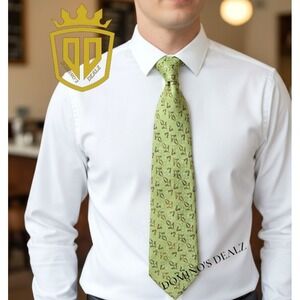 Elite Creations Pure Silk Tie Green‎ Bronze Made in Italy 54.5" x 2.7" Designer